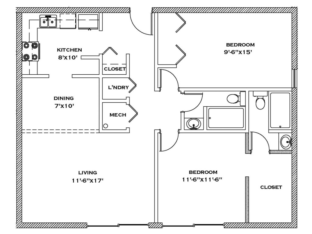 Two Bedroom Floorplan